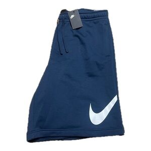 Nike Navy Blue Shorts with White Logo